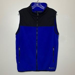EXTREME PERFORMANCE GEAR Nautica Fleece Vest Blue Black Zip Front Gorpcore Lg